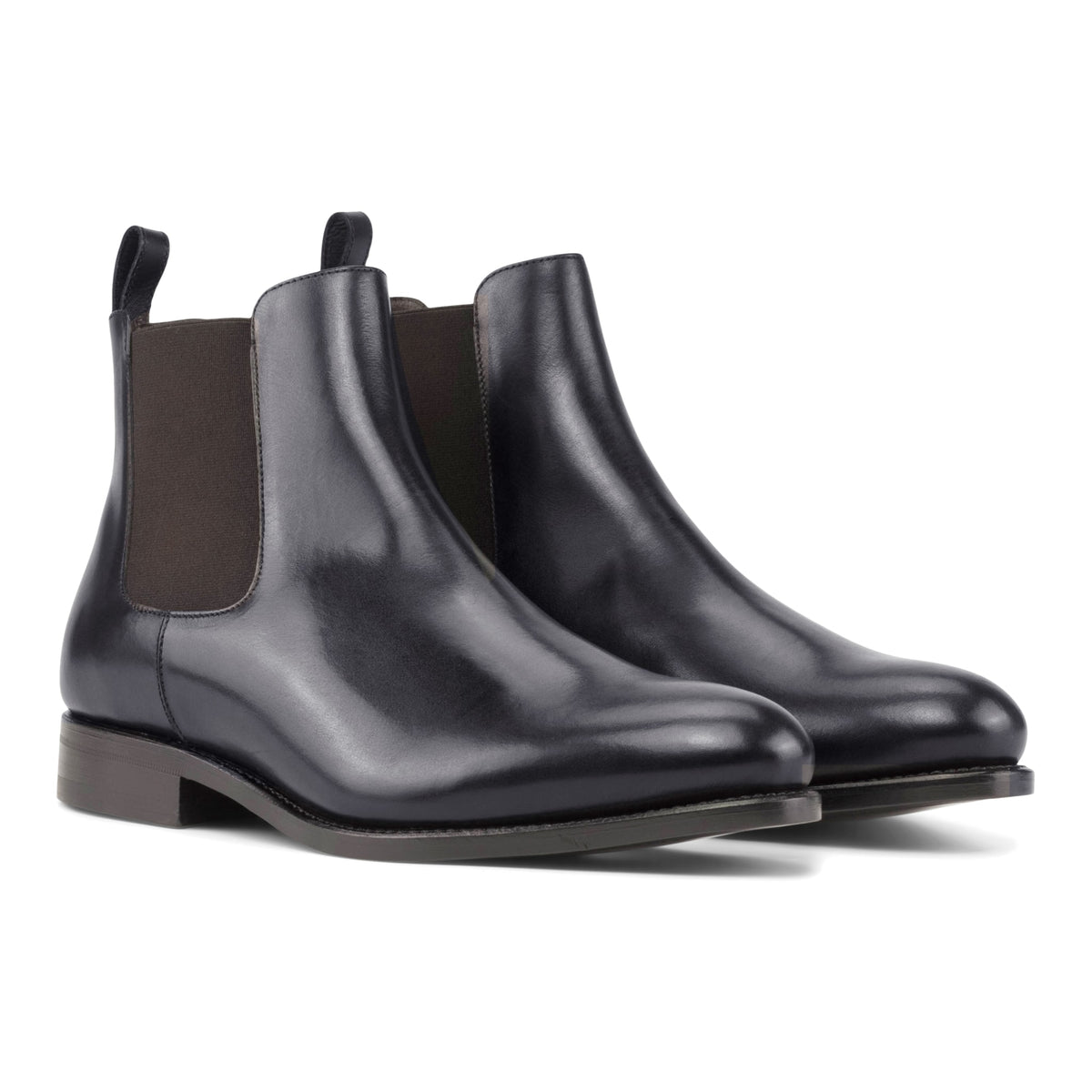 Chelsea Boots en cuir bleu marine – vue 1