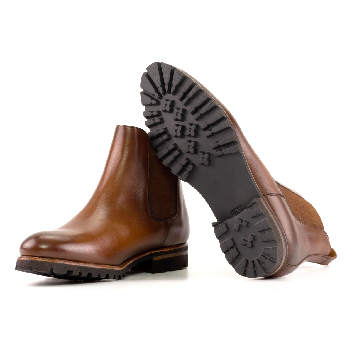 Chelsea Boots en cuir marron moyen - Semelles Commando – vue 2