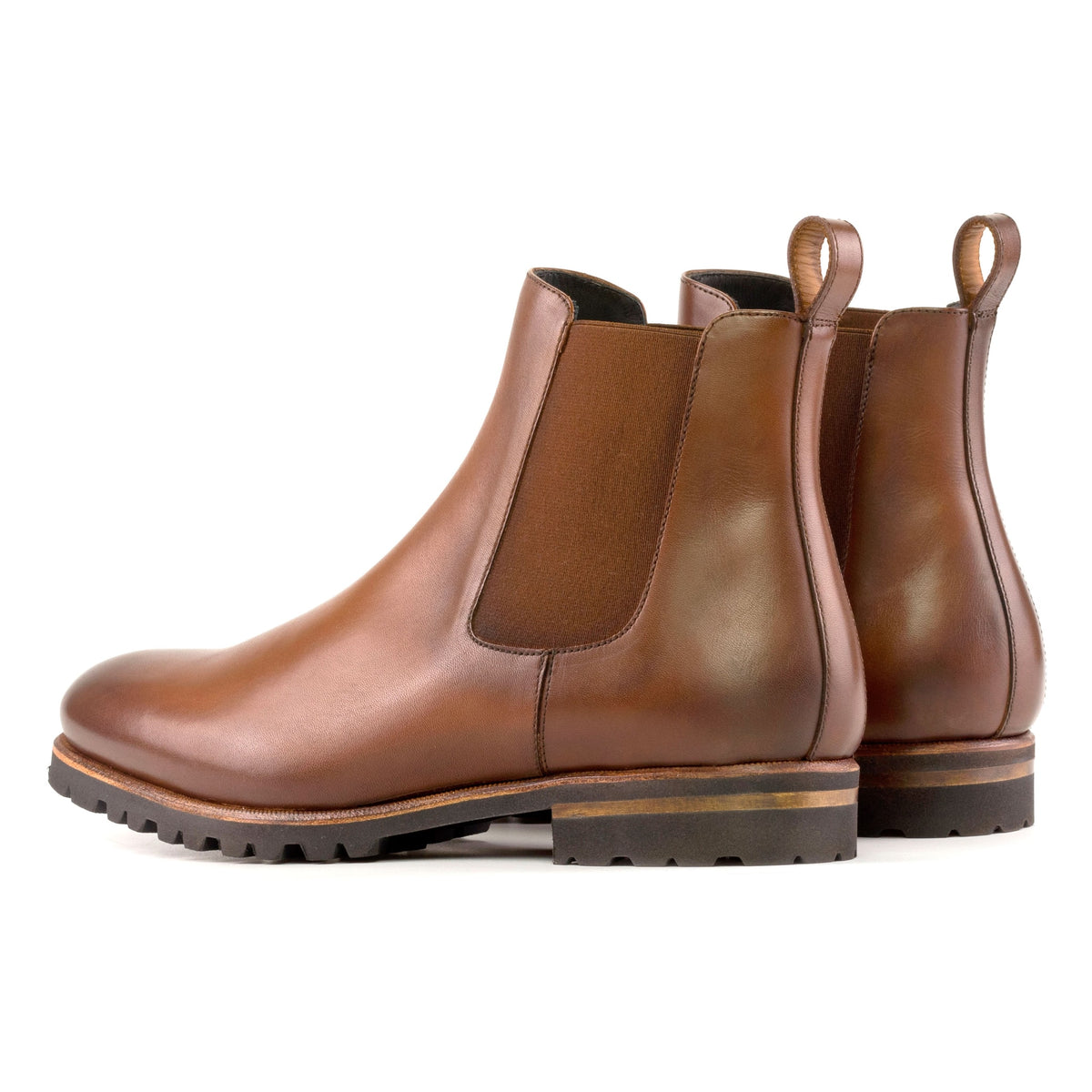 Chelsea Boots en cuir marron moyen - Semelles Commando – vue 3