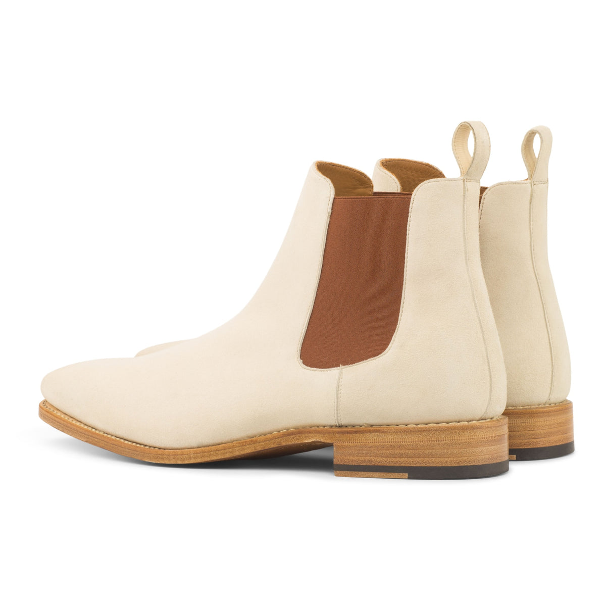 Chelsea Boots en daim ivoire – vue 3