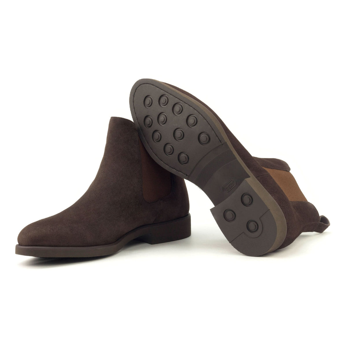 Chelsea Boots en daim marron - Semelles Caoutchouc – vue 2