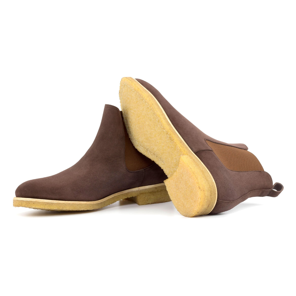 Chelsea Boots en daim marron - Semelles Crêpe – vue 2