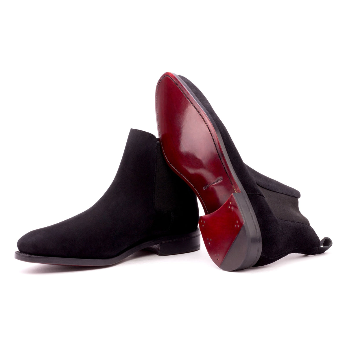 Chelsea Boots en daim noir – vue 2