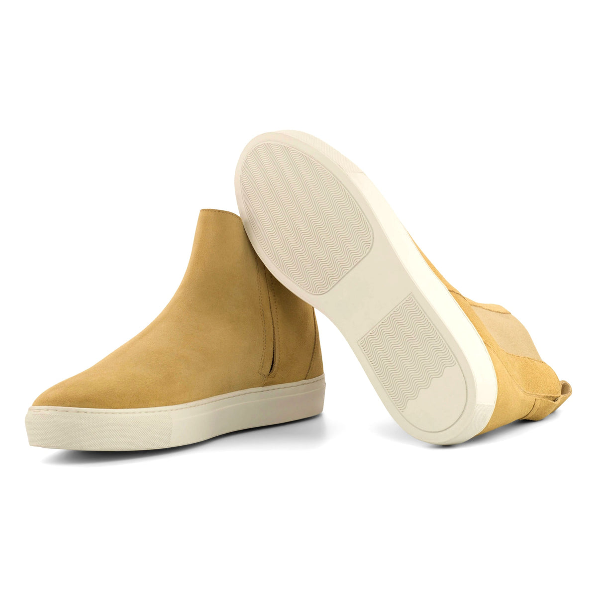 Chelsea Boots Sneakers en daim beige – vue 2