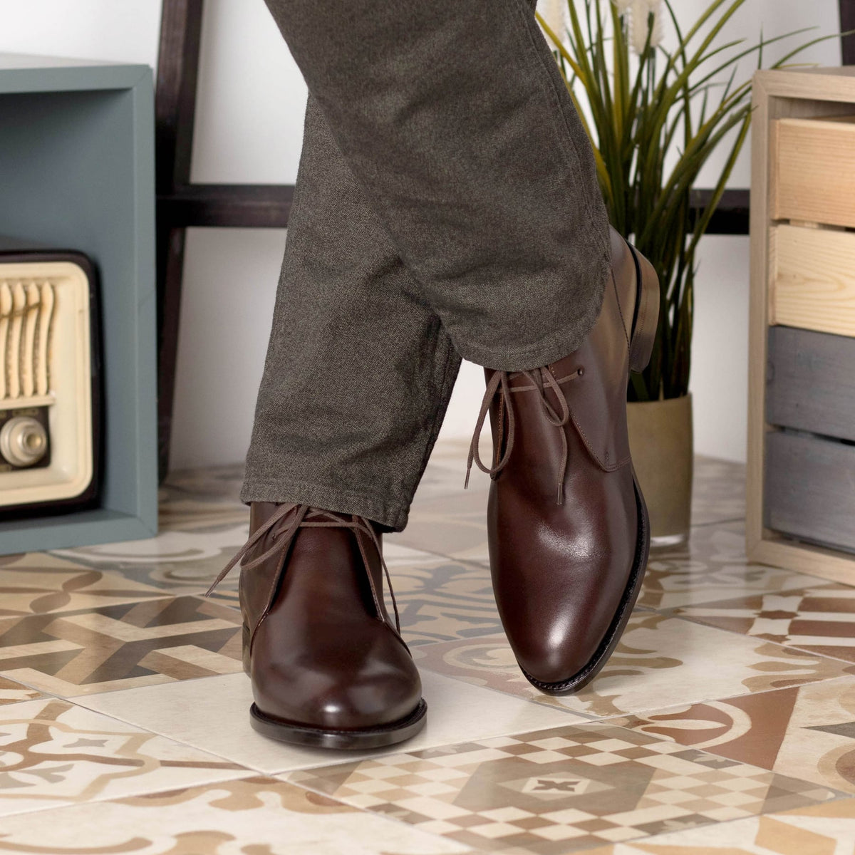 Chukka Boots en cuir marron – vue 4