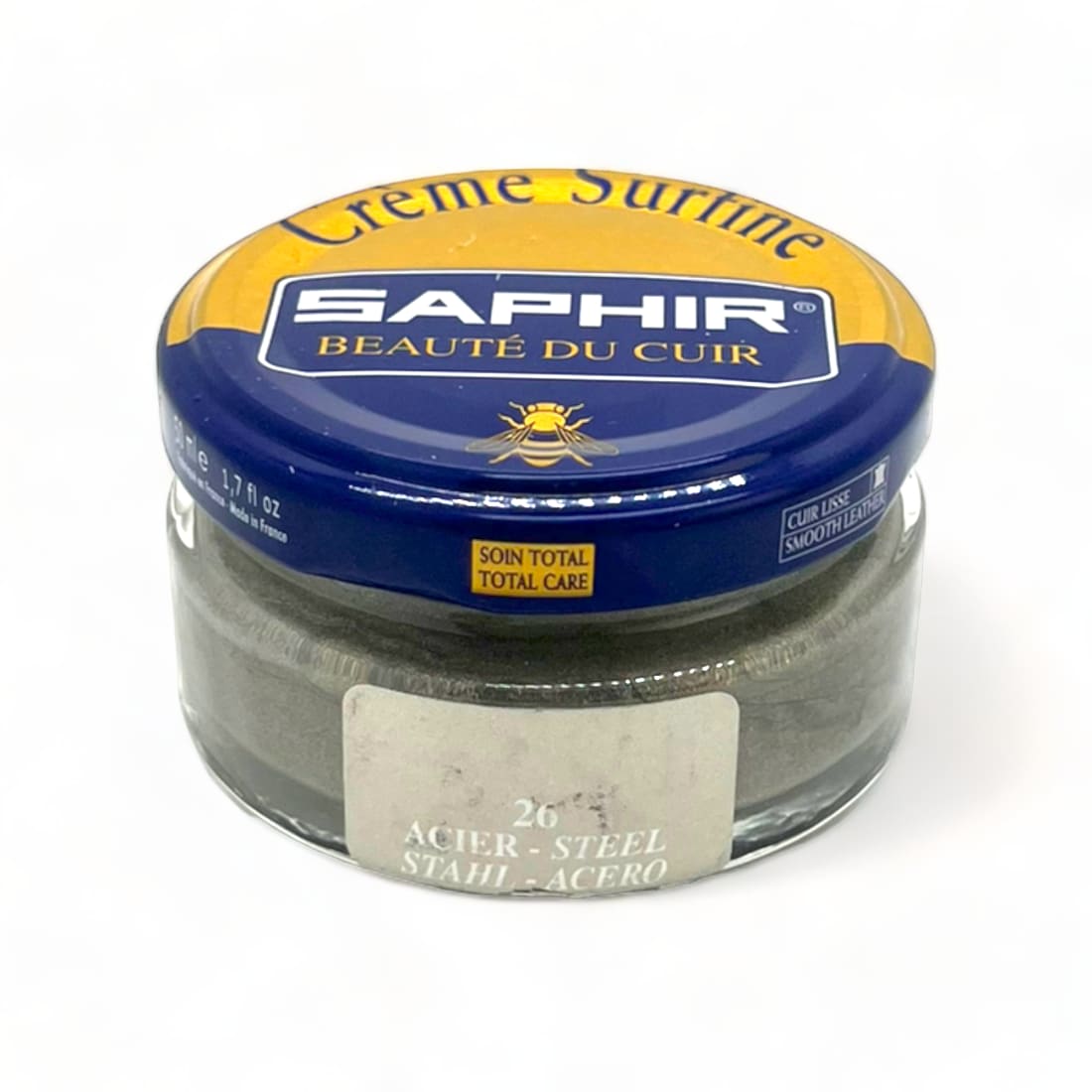 Cirage Crème Surfine Acier - Saphir - 50 ml - Accessoires