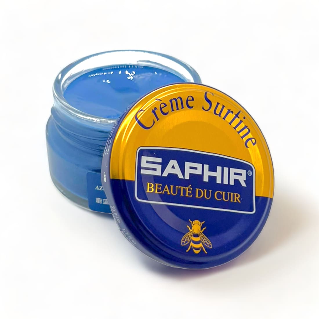 Cirage Crème Surfine Bleu Azur - Saphir - 50 ml -