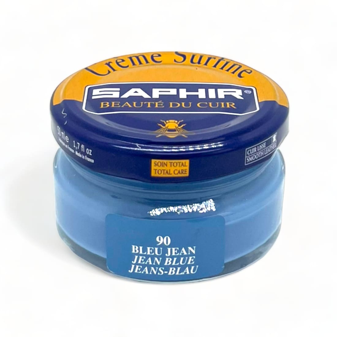 Cirage Crème Surfine Bleu Jean - Saphir - 50 ml -