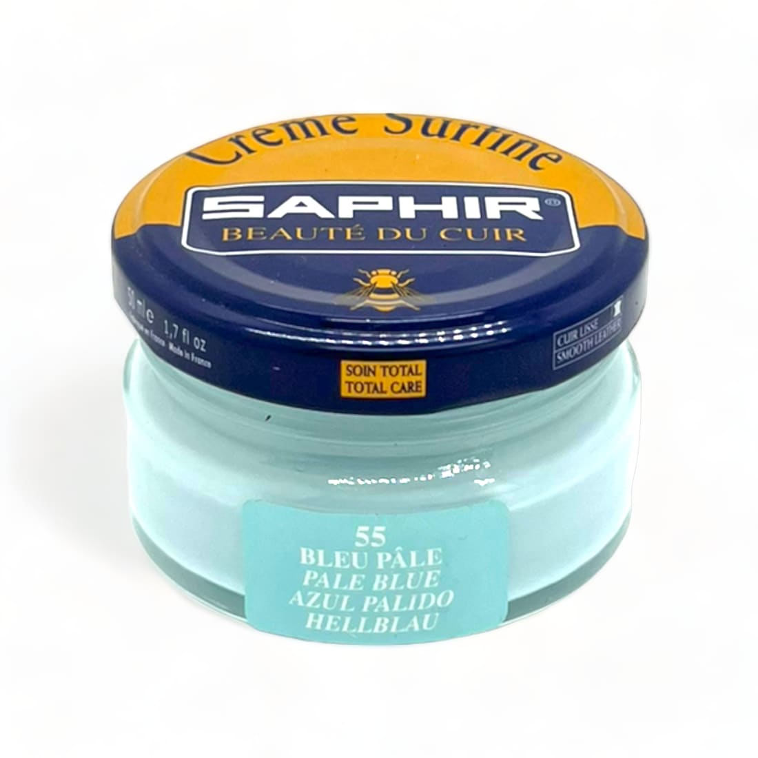 Cirage Crème Surfine Bleu Pâle - Saphir - 50 ml -