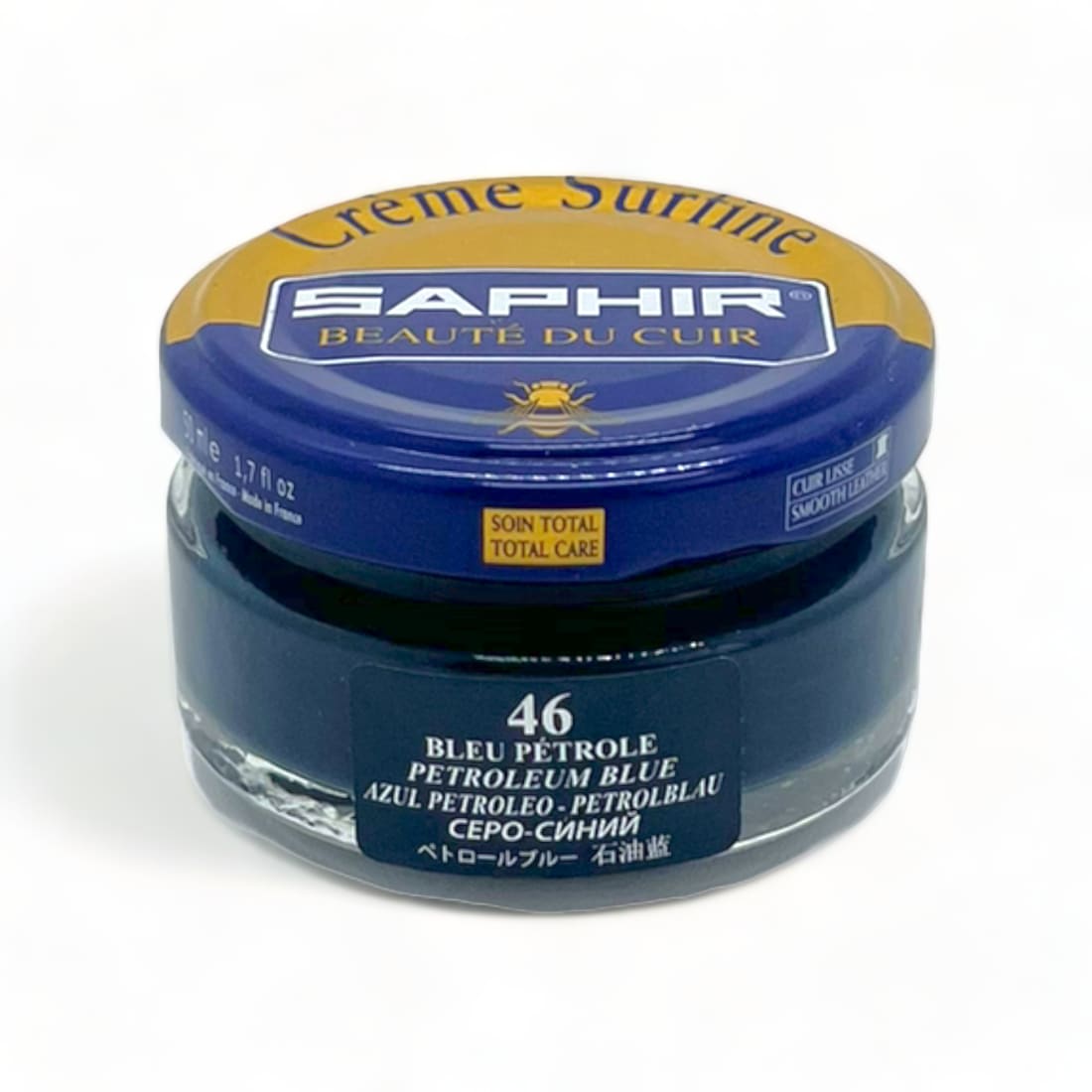 Cirage Crème Surfine Bleu Pétrole - Saphir - 50 ml -