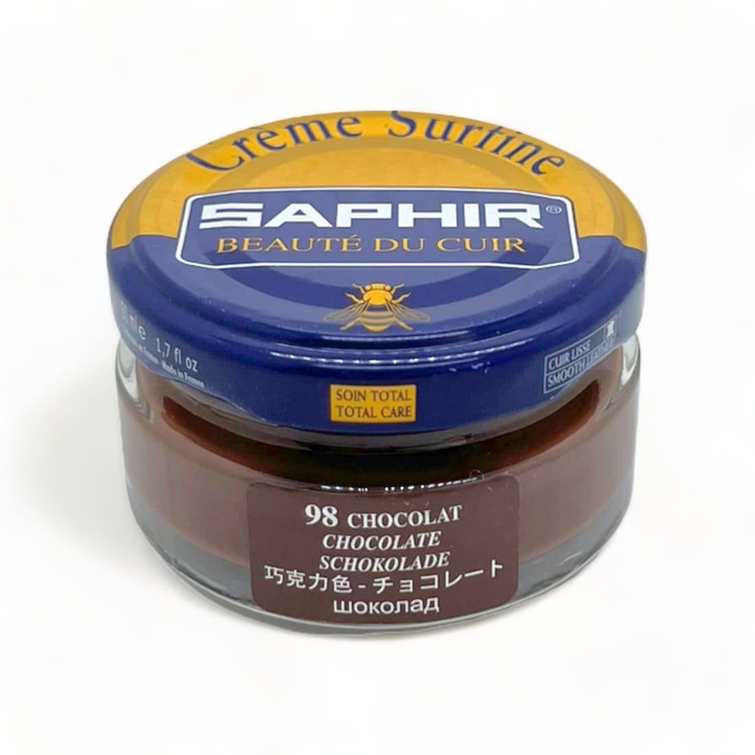 Cirage Crème Surfine Chocolat - Saphir - 50 ml - Accessoires