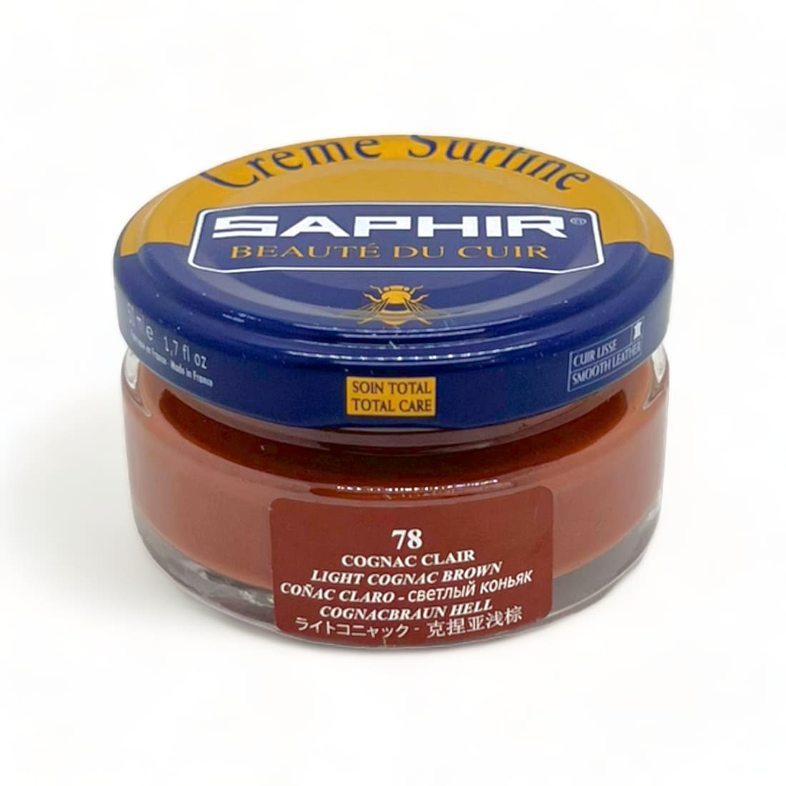 Cirage Crème Surfine Cognac Clair - Saphir - 50 ml -