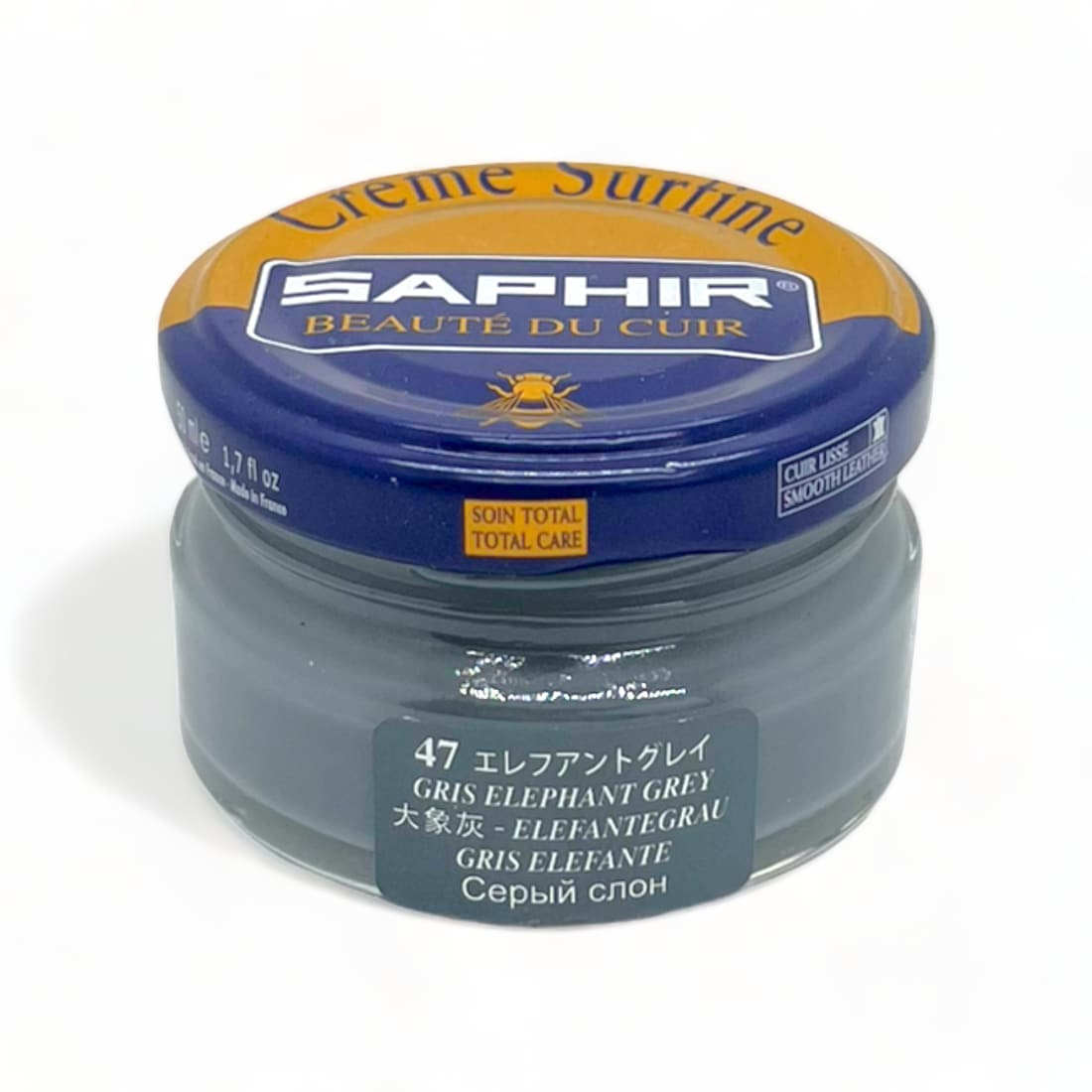 Cirage Crème Surfine Gris Éléphant - Saphir - 50 ml -