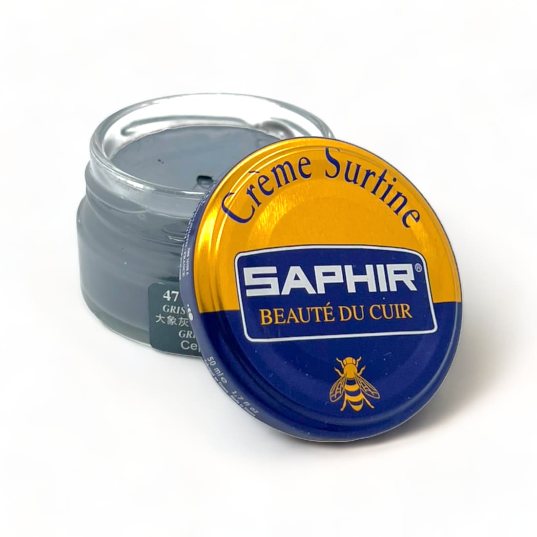 Cirage Crème Surfine Gris Éléphant - Saphir - 50 ml -
