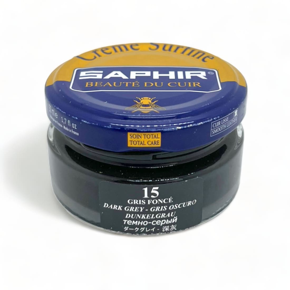 Cirage Crème Surfine Gris Foncé - Saphir - 50 ml -
