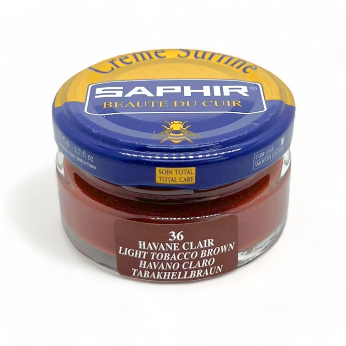 Cirage Crème Surfine Havane Clair - Saphir - 50 ml -
