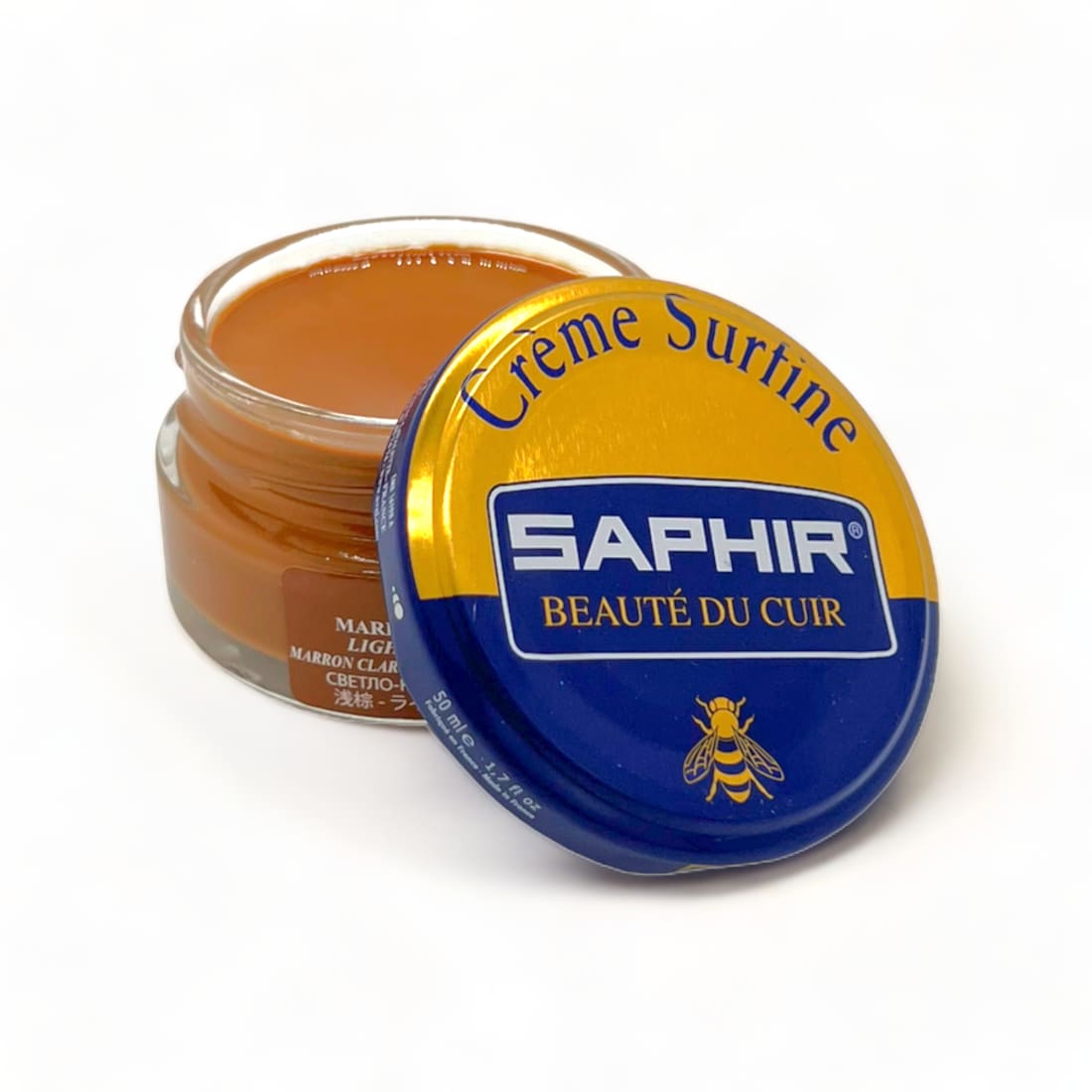 Cirage Crème Surfine Marron Clair - Saphir - 50 ml -