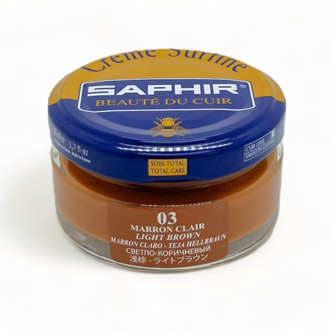 Cirage Crème Surfine Marron Clair - Saphir - 50 ml -