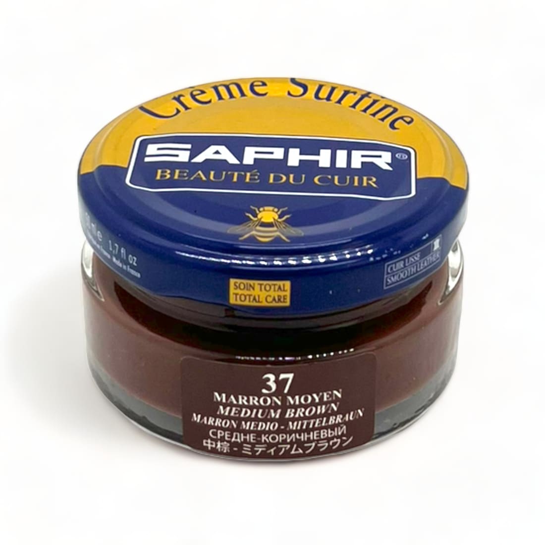 Cirage Crème Surfine Marron Moyen - Saphir - 50 ml -