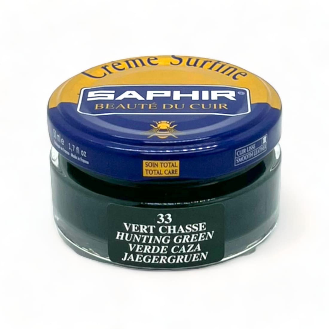 Cirage Crème Surfine Vert Chasse - Saphir - 50 ml -