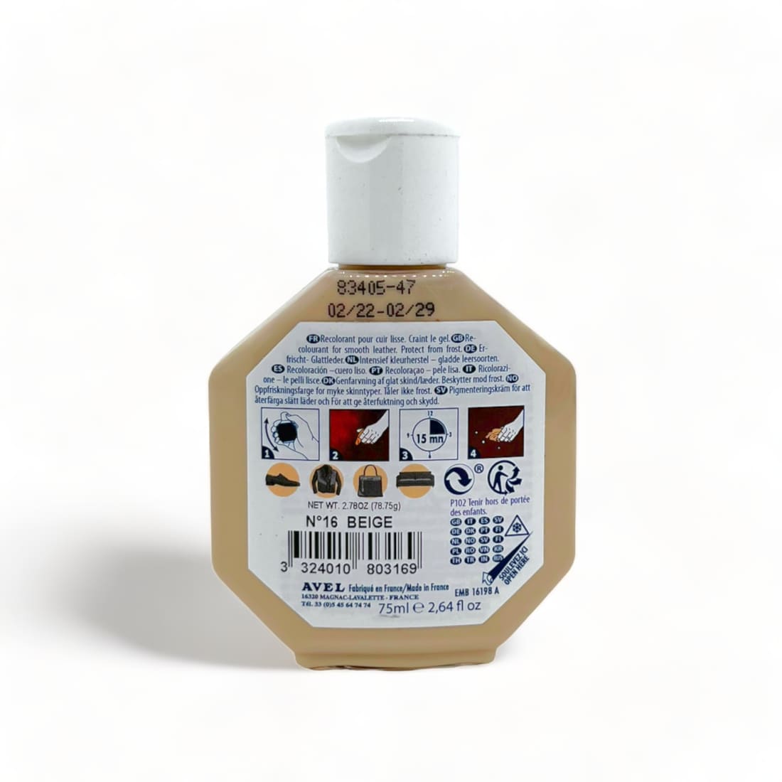 Cirage recolorant Juvacuir Beige - Saphir - 75 ml -