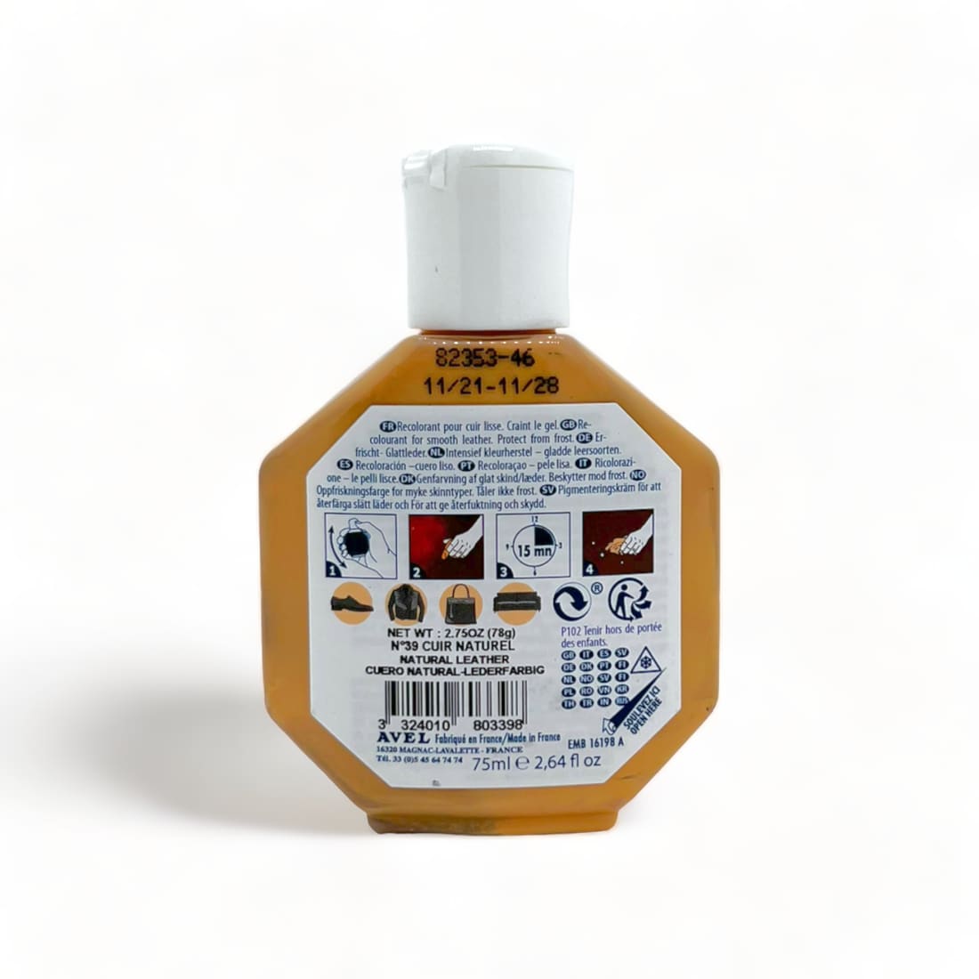 Cirage recolorant Juvacuir Cuir Naturel - Saphir - 75 ml -