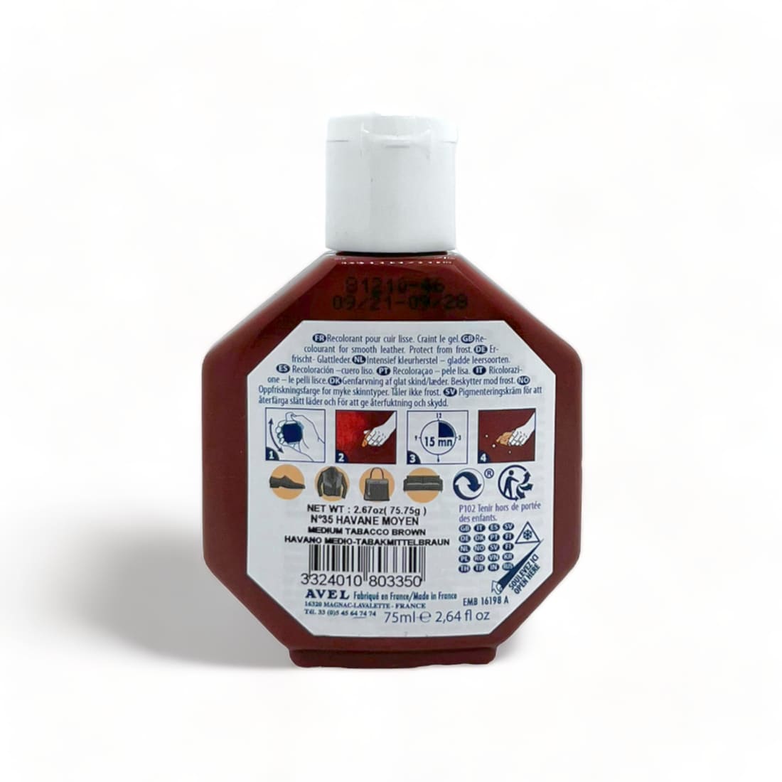 Cirage recolorant Juvacuir Havane Moyen - Saphir - 75 ml -