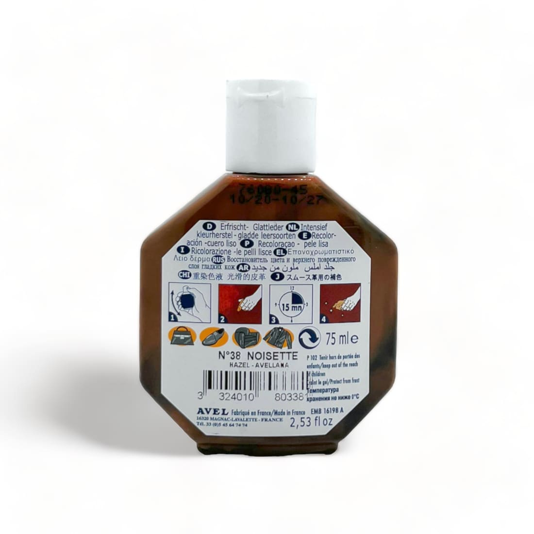 Cirage recolorant Juvacuir Noisette - Saphir - 75 ml -