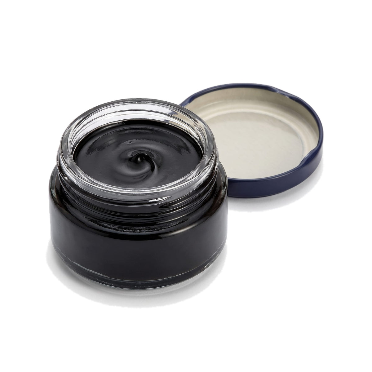 Crème Cordovan Saphir Noir, pot ouvert, crème visible
