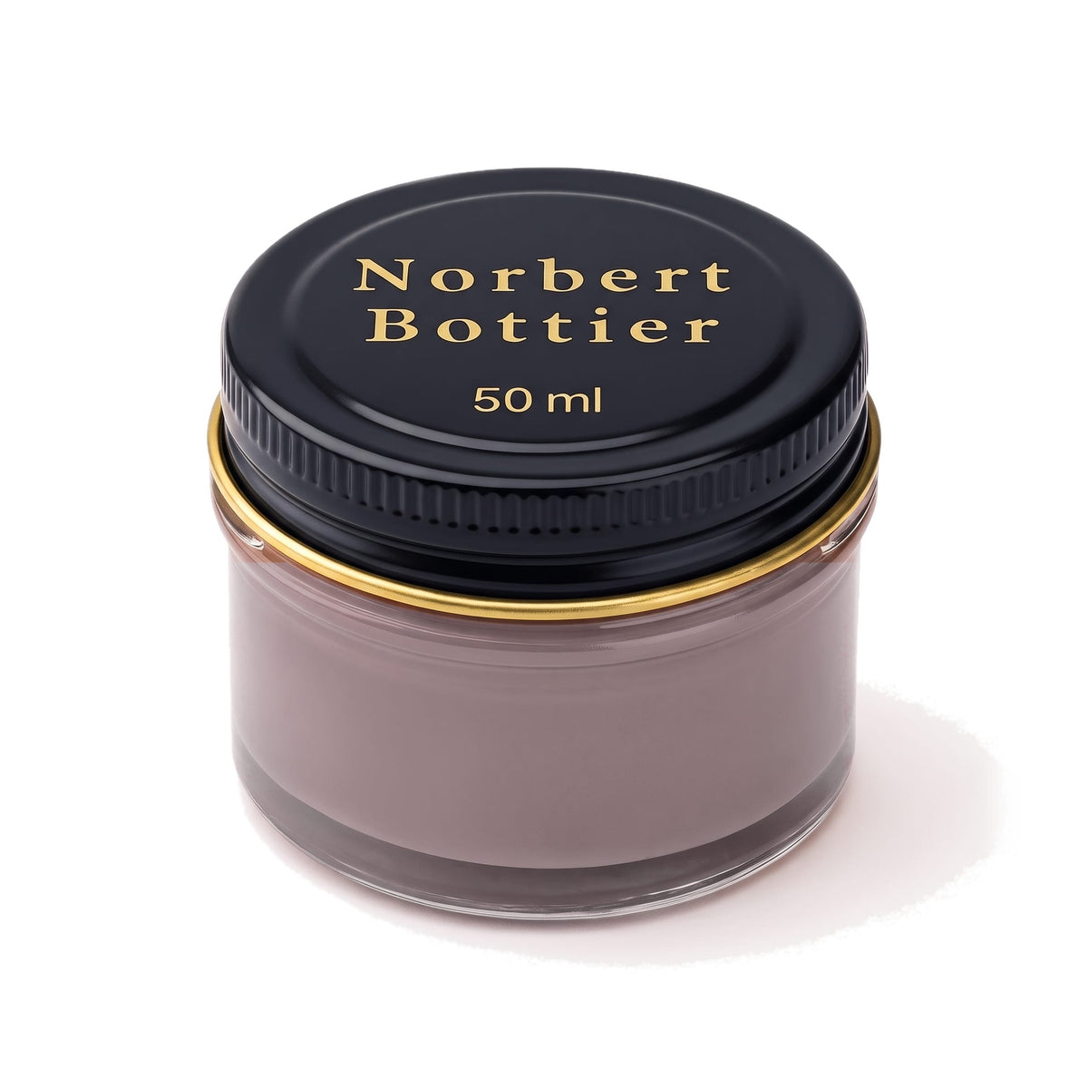 Crème de cirage brun Norbert Bottier, pot en verre de 50 ml