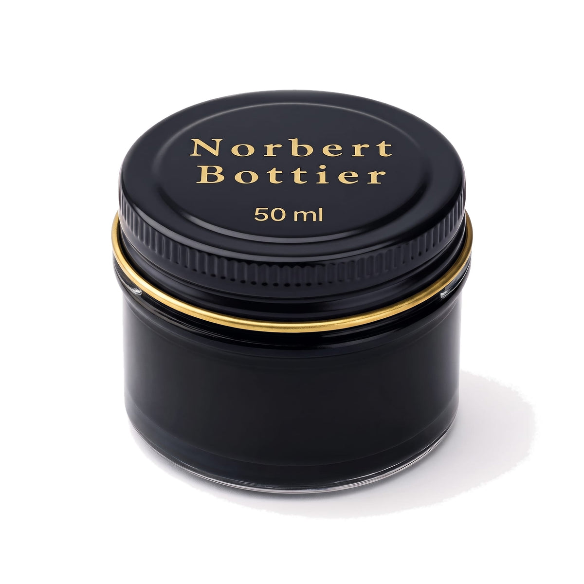 Crème de cirage noir Norbert Bottier, pot en verre de 50 ml