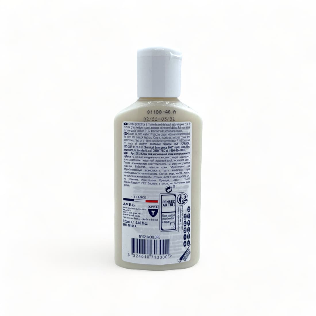 Crème pour cuirs gras Incolore - Saphir - 125 ml -
