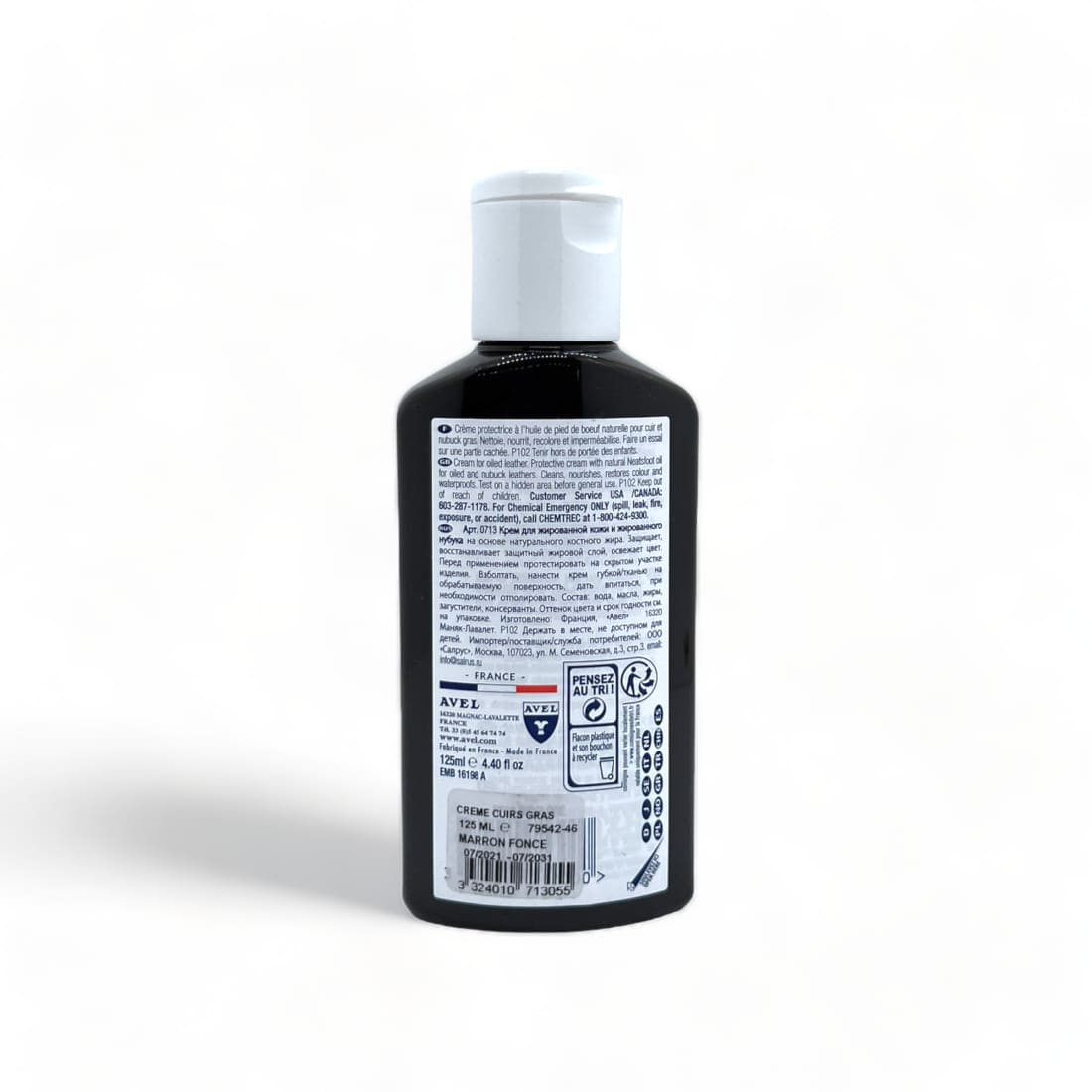 Crème pour cuirs gras Marron Foncé - Saphir - 125 ml -