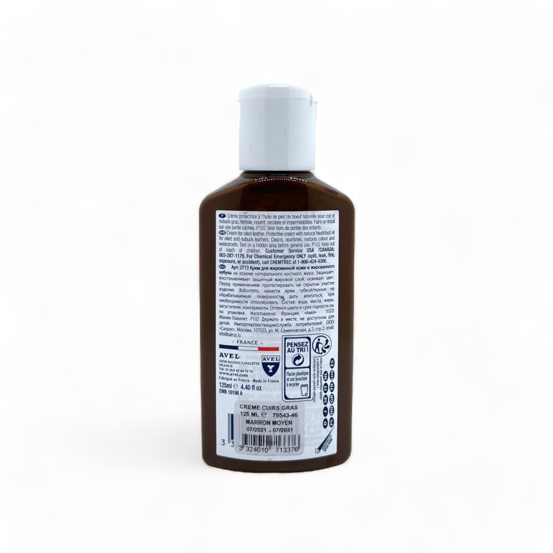 Crème pour cuirs gras Marron Moyen - Saphir - 125 ml -