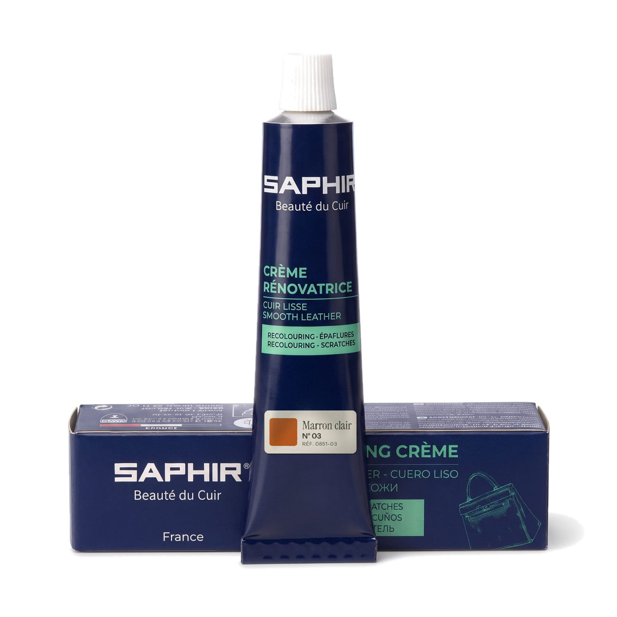Crème Rénovatrice Saphir Marron clair, tube de 25 ml