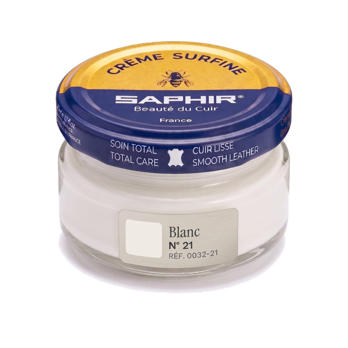 Crème Surfine Saphir Blanc, pot en verre de 50 ml