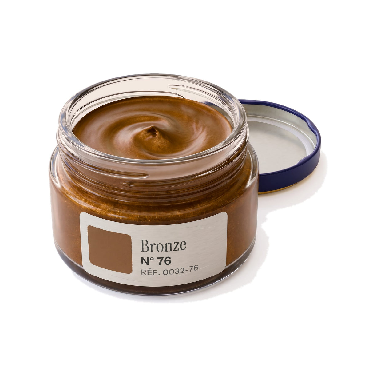 Crème Surfine Saphir Bronze, pot ouvert, crème visible