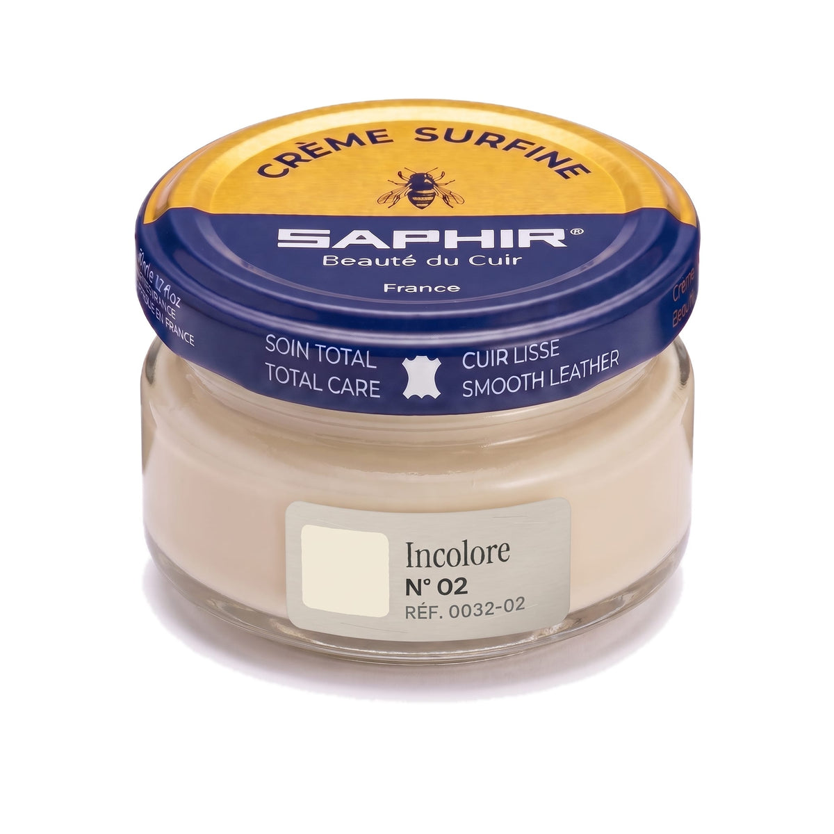 Crème Surfine Saphir Incolore, pot en verre de 50 ml