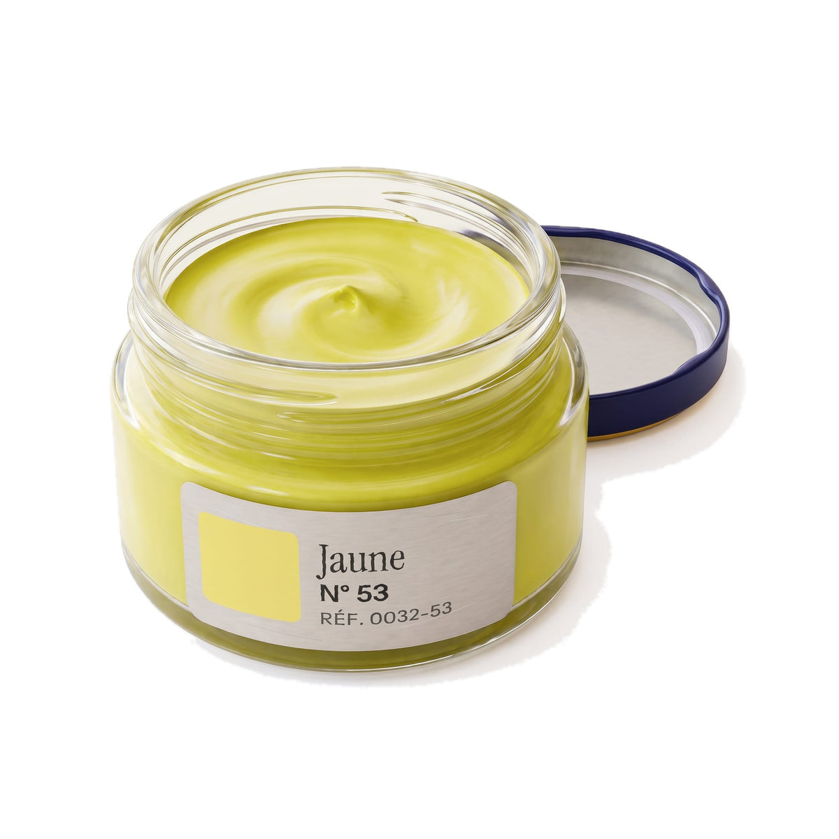 Crème Surfine Saphir Jaune, pot ouvert, crème visible