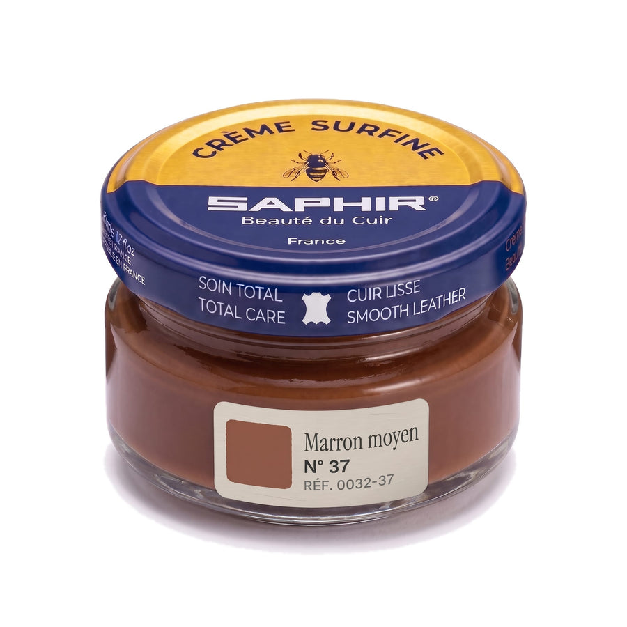 Crème Surfine Saphir Marron moyen, pot en verre de 50 ml