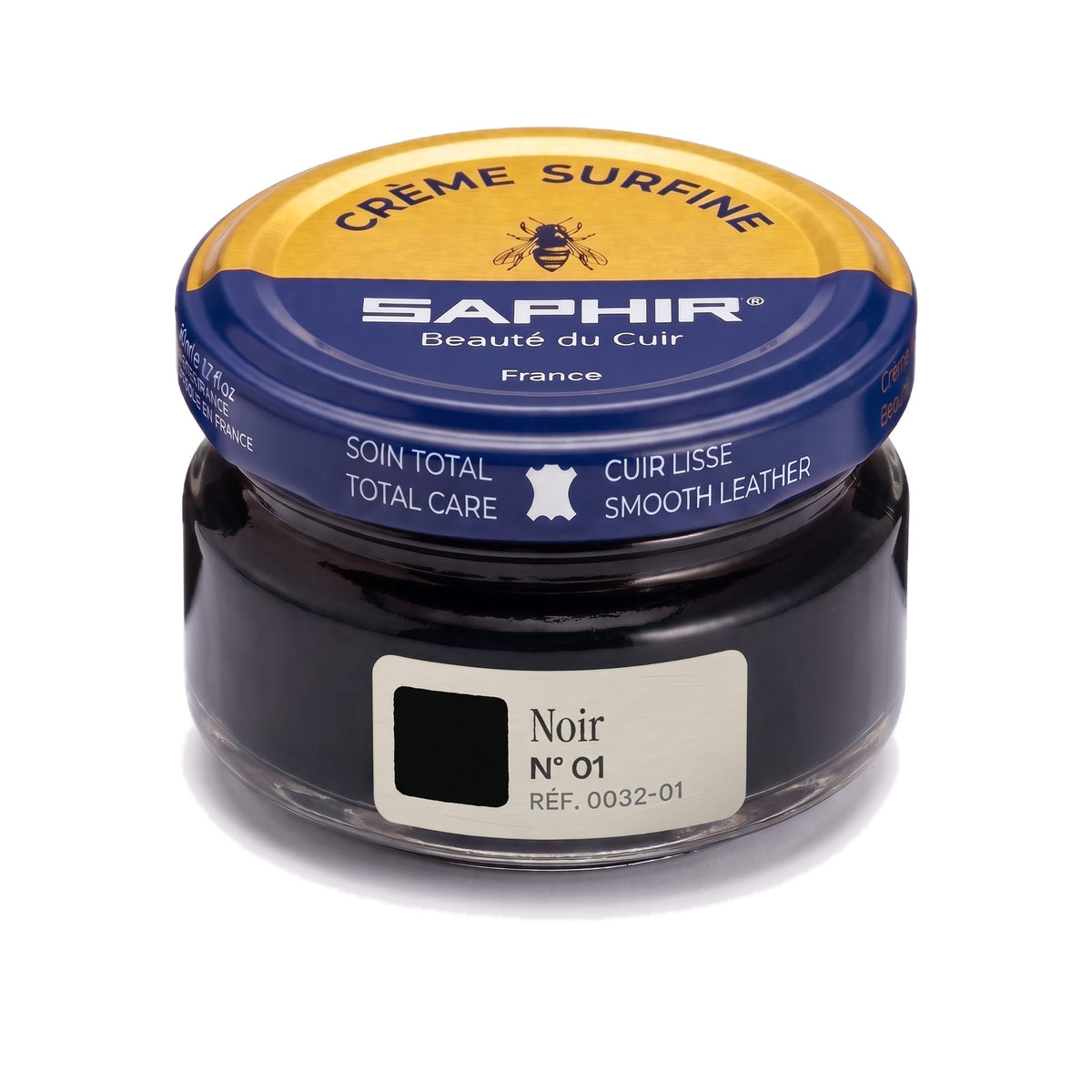 Crème Surfine Saphir Noir, pot en verre de 50 ml