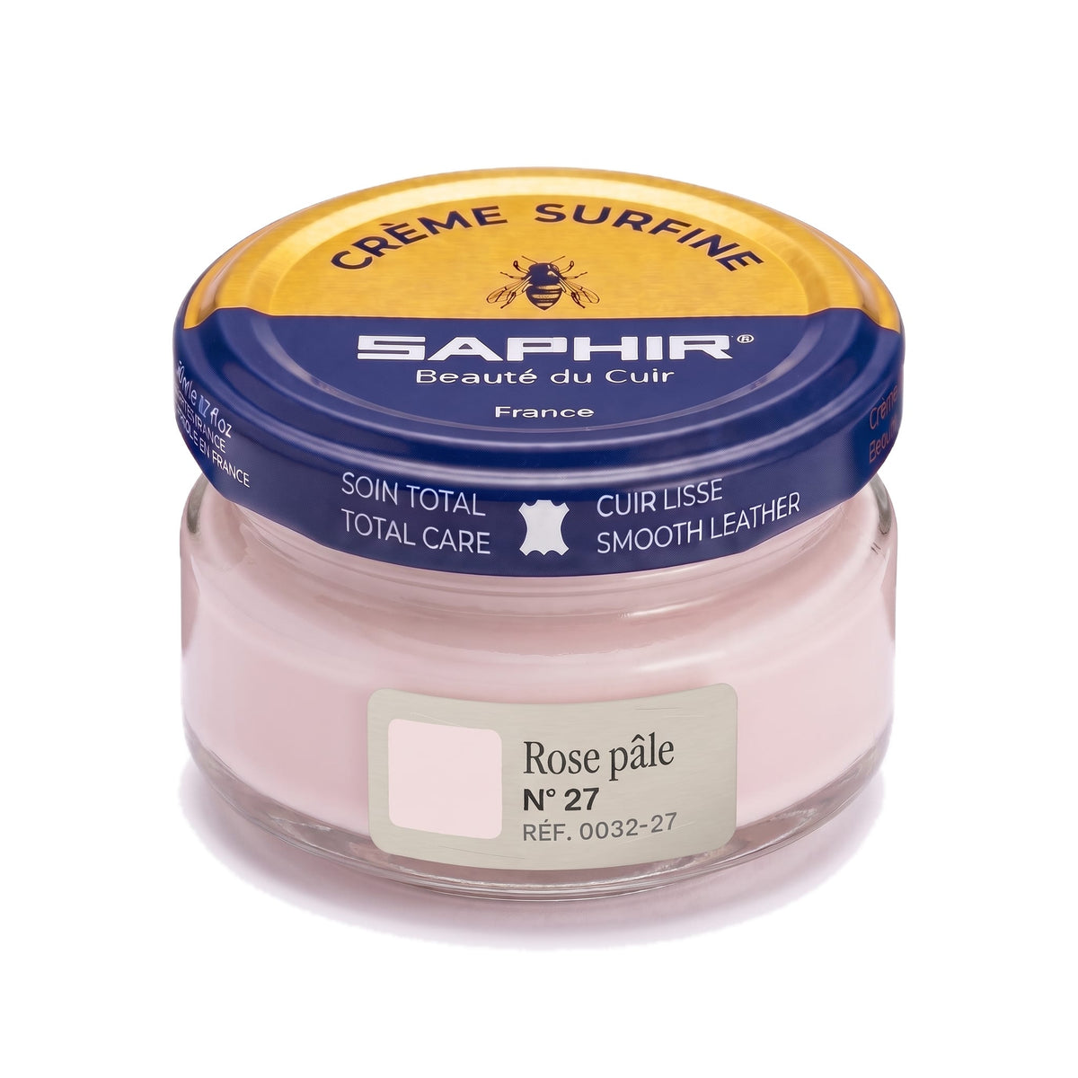 Crème Surfine Saphir Rose pâle, pot en verre de 50 ml