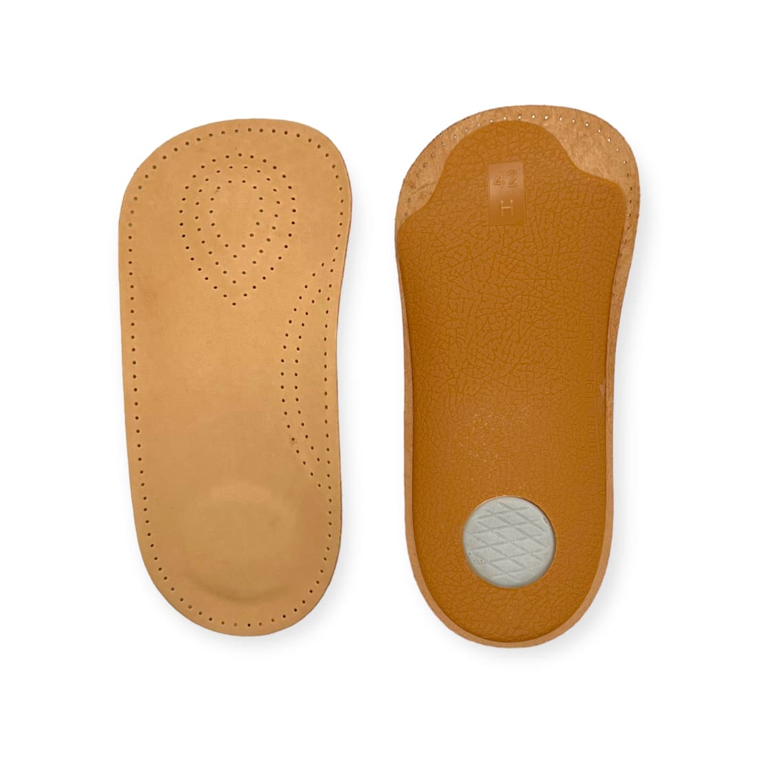 Demi semelles orthopédiques voûtes plantaires en cuir -