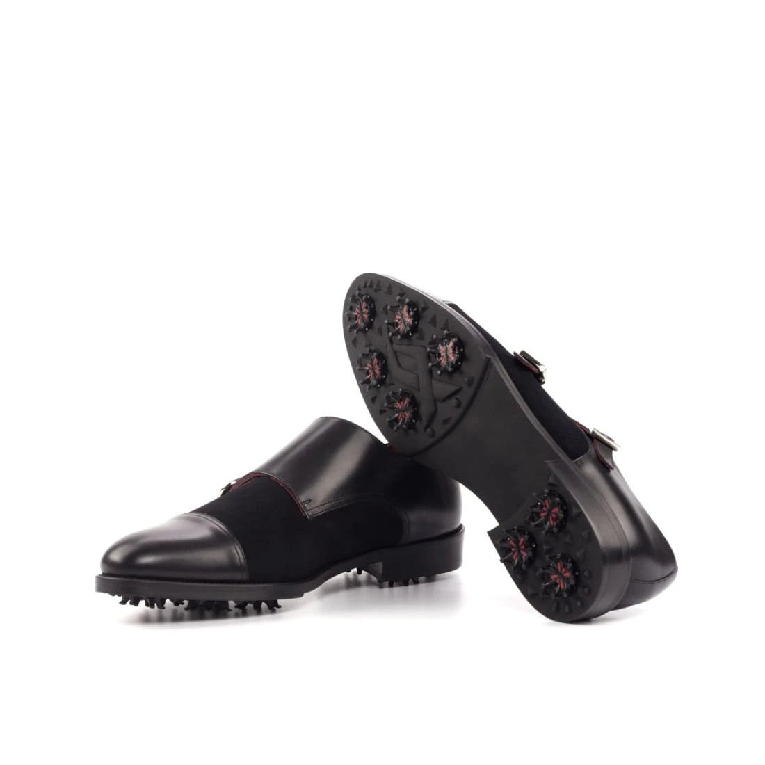Derby double boucles de golf en cuir et daim - Chaussures