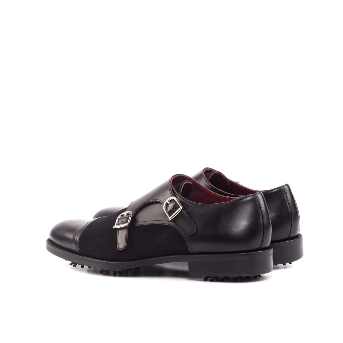 Derby double boucles de golf en cuir et daim - Chaussures