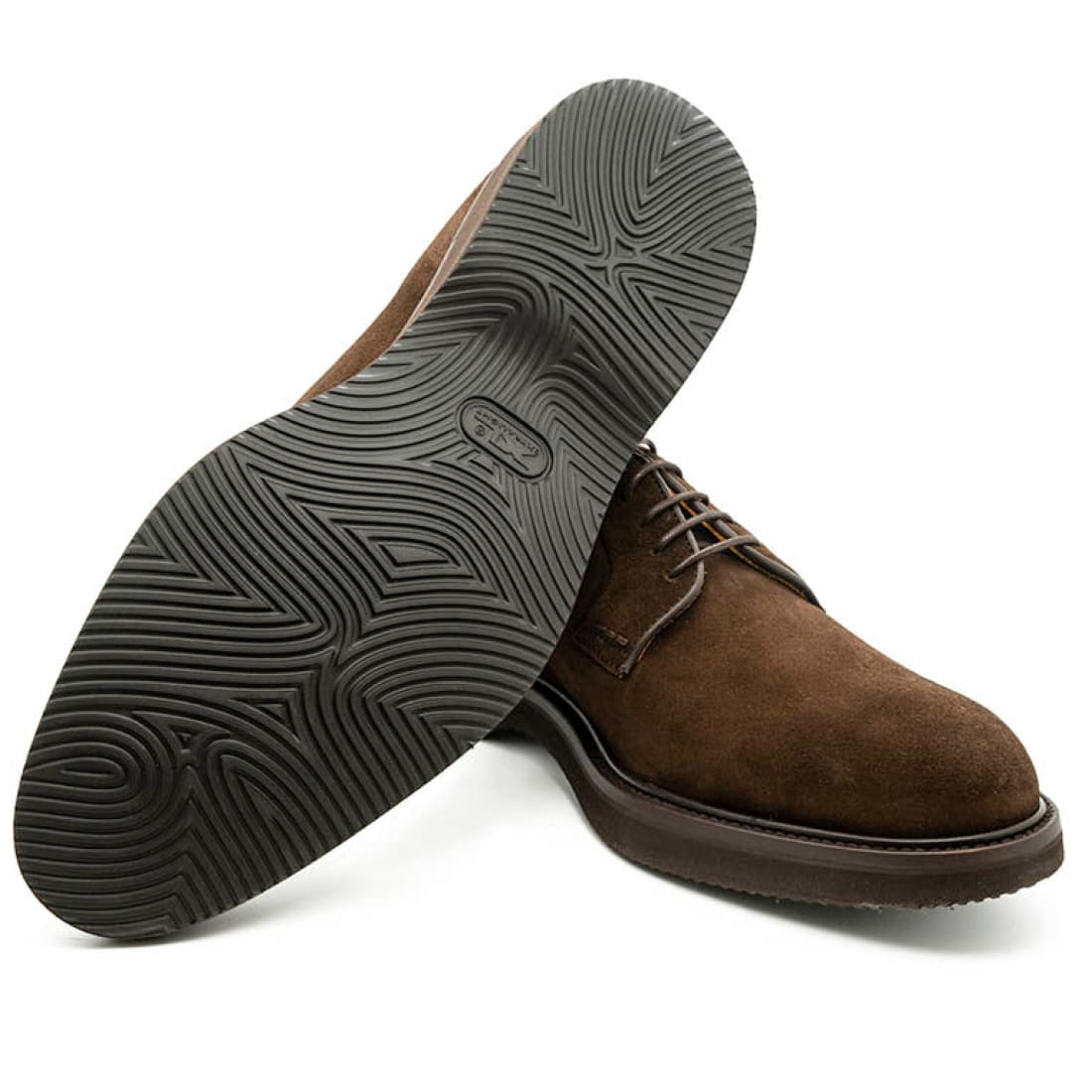Chaussures pour homme derbie Edward daim marron - Norbert Bottier