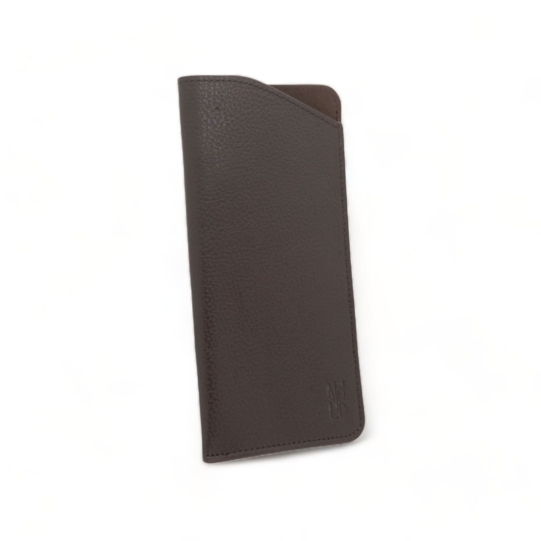 Étui à lunettes en cuir grainé Marron - Accessoires