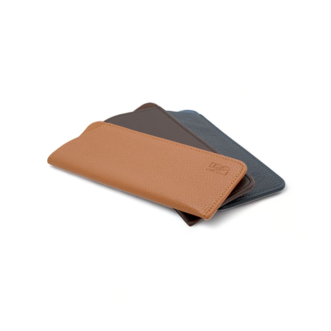 Étui à lunettes en cuir grainé Marron - Accessoires