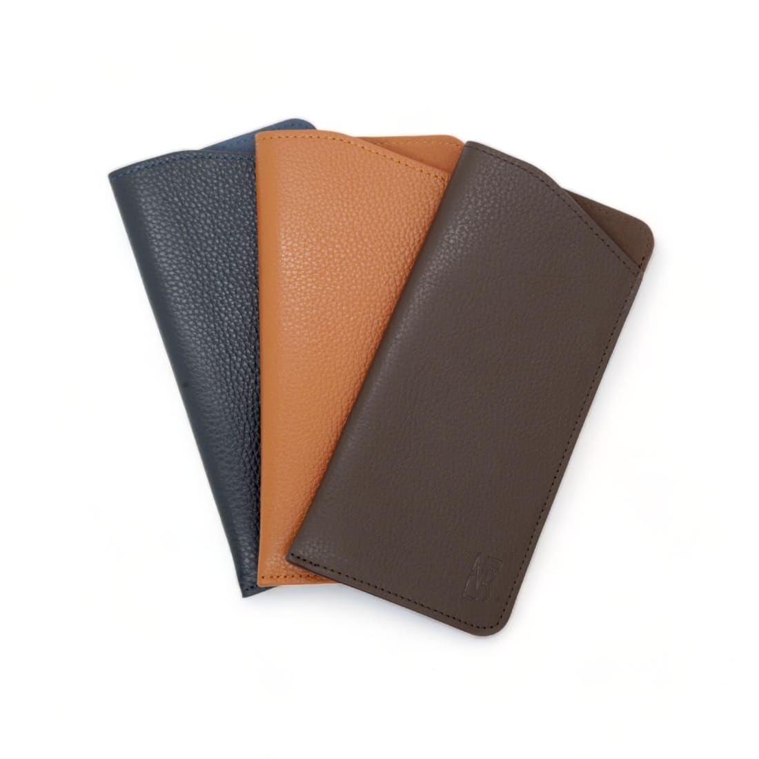 Étui à lunettes en cuir grainé Marron - Accessoires