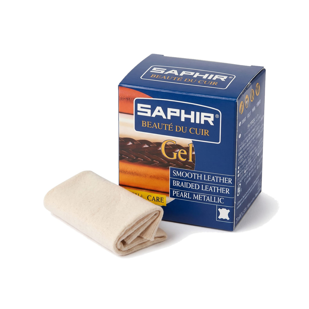 Gel Saphir, pot en verre avec sa chamoisine et son étui de 75 ml